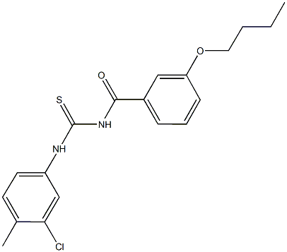 N-(3-butoxybenzoyl)-N'-(3-chloro-4-methylphenyl)thiourea 구조식 이미지