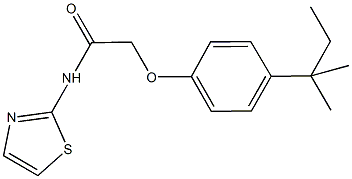 2-(4-tert-pentylphenoxy)-N-(1,3-thiazol-2-yl)acetamide 구조식 이미지