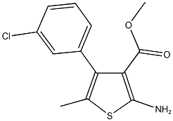 methyl 2-amino-4-(3-chlorophenyl)-5-methyl-3-thiophenecarboxylate Structure