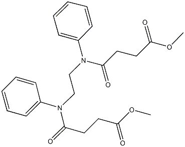 methyl 4-({2-[(4-methoxy-4-oxobutanoyl)anilino]ethyl}anilino)-4-oxobutanoate Structure
