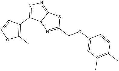 3,4-dimethylphenyl [3-(2-methyl-3-furyl)[1,2,4]triazolo[3,4-b][1,3,4]thiadiazol-6-yl]methyl ether 구조식 이미지