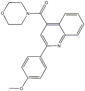 methyl 4-[4-(4-morpholinylcarbonyl)-2-quinolinyl]phenyl ether Structure