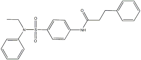 N-{4-[(ethylanilino)sulfonyl]phenyl}-3-phenylpropanamide 구조식 이미지