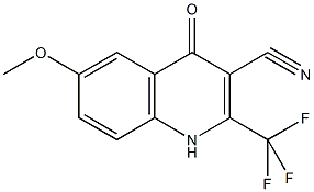 6-methoxy-4-oxo-2-(trifluoromethyl)-1,4-dihydro-3-quinolinecarbonitrile Structure