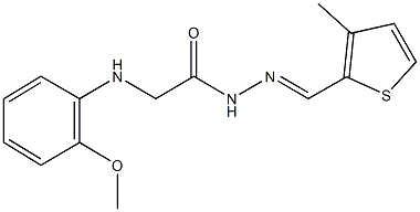 2-(2-methoxyanilino)-N'-[(3-methylthien-2-yl)methylene]acetohydrazide 구조식 이미지