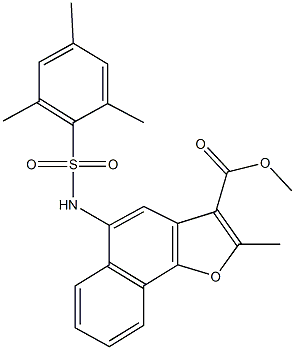 methyl 5-[(mesitylsulfonyl)amino]-2-methylnaphtho[1,2-b]furan-3-carboxylate 구조식 이미지