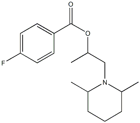 2-(2,6-dimethyl-1-piperidinyl)-1-methylethyl 4-fluorobenzoate 구조식 이미지