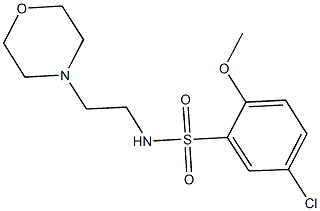 5-chloro-2-methoxy-N-[2-(4-morpholinyl)ethyl]benzenesulfonamide 구조식 이미지