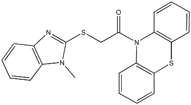 10-{[(1-methyl-1H-benzimidazol-2-yl)sulfanyl]acetyl}-10H-phenothiazine Structure