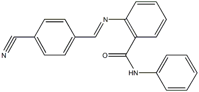 2-[(4-cyanobenzylidene)amino]-N-phenylbenzamide Structure