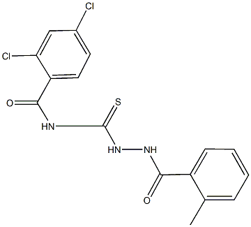 2,4-dichloro-N-{[2-(2-methylbenzoyl)hydrazino]carbothioyl}benzamide 구조식 이미지