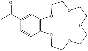 1-(2,3,5,6,8,9,11,12-octahydro-1,4,7,10,13-benzopentaoxacyclopentadecin-15-yl)ethanone Structure