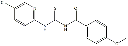 N-(5-chloro-2-pyridinyl)-N'-(4-methoxybenzoyl)thiourea 구조식 이미지