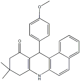 12-(4-methoxyphenyl)-9,9-dimethyl-8,9,10,12-tetrahydrobenzo[a]acridin-11(7H)-one 구조식 이미지