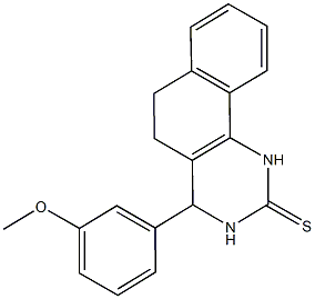 4-(3-methoxyphenyl)-3,4,5,6-tetrahydrobenzo[h]quinazoline-2(1H)-thione 구조식 이미지