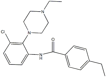 N-[3-chloro-2-(4-ethyl-1-piperazinyl)phenyl]-4-ethylbenzamide Structure