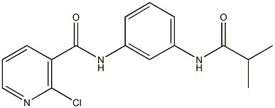 2-chloro-N-[3-(isobutyrylamino)phenyl]nicotinamide Structure