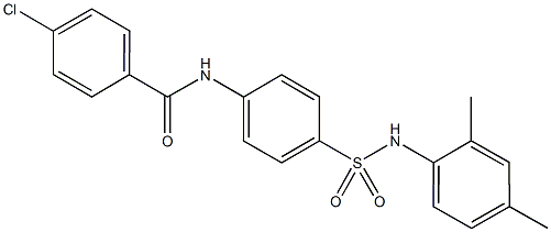 4-chloro-N-{4-[(2,4-dimethylanilino)sulfonyl]phenyl}benzamide 구조식 이미지