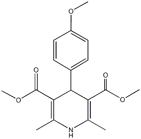 dimethyl 4-(4-methoxyphenyl)-2,6-dimethyl-1,4-dihydro-3,5-pyridinedicarboxylate 구조식 이미지