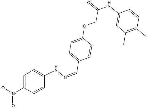 N-(3,4-dimethylphenyl)-2-[4-(2-{4-nitrophenyl}carbohydrazonoyl)phenoxy]acetamide Structure