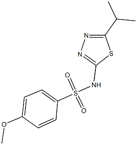 N-(5-isopropyl-1,3,4-thiadiazol-2-yl)-4-methoxybenzenesulfonamide Structure