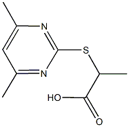 2-[(4,6-dimethyl-2-pyrimidinyl)sulfanyl]propanoic acid 구조식 이미지