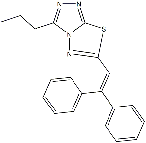 6-(2,2-diphenylvinyl)-3-propyl[1,2,4]triazolo[3,4-b][1,3,4]thiadiazole Structure