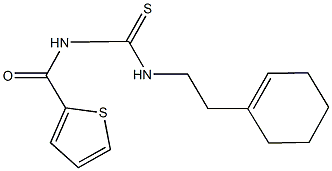 N-[2-(1-cyclohexen-1-yl)ethyl]-N'-(2-thienylcarbonyl)thiourea Structure