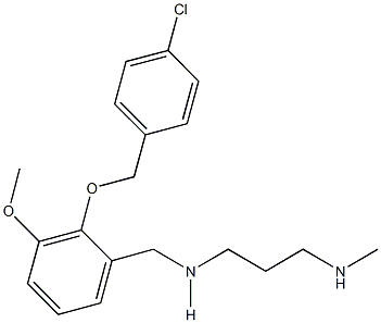 N-{2-[(4-chlorobenzyl)oxy]-3-methoxybenzyl}-N-[3-(methylamino)propyl]amine 구조식 이미지