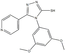 4-(3,5-dimethoxyphenyl)-5-(4-pyridinyl)-4H-1,2,4-triazole-3-thiol Structure