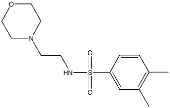 3,4-dimethyl-N-[2-(4-morpholinyl)ethyl]benzenesulfonamide 구조식 이미지