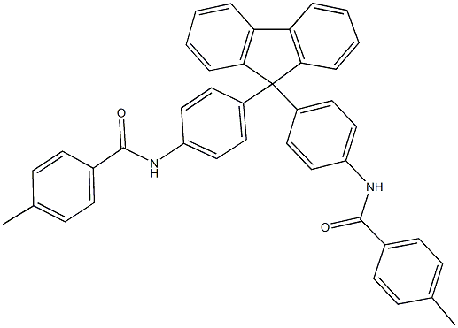 4-methyl-N-[4-(9-{4-[(4-methylbenzoyl)amino]phenyl}-9H-fluoren-9-yl)phenyl]benzamide 구조식 이미지