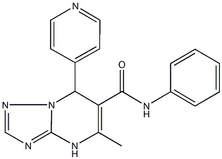 5-methyl-N-phenyl-7-(4-pyridinyl)-4,7-dihydro[1,2,4]triazolo[1,5-a]pyrimidine-6-carboxamide 구조식 이미지