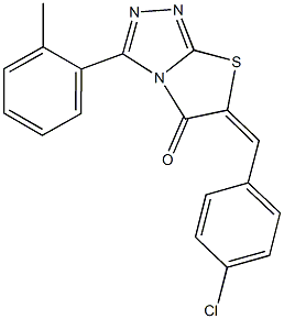 6-(4-chlorobenzylidene)-3-(2-methylphenyl)[1,3]thiazolo[2,3-c][1,2,4]triazol-5(6H)-one Structure