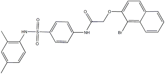 2-[(1-bromo-2-naphthyl)oxy]-N-{4-[(2,4-dimethylanilino)sulfonyl]phenyl}acetamide Structure