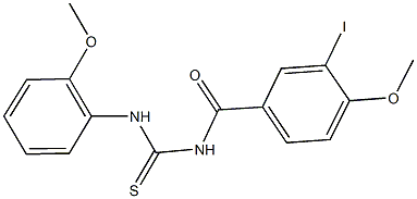 N-(3-iodo-4-methoxybenzoyl)-N'-(2-methoxyphenyl)thiourea 구조식 이미지