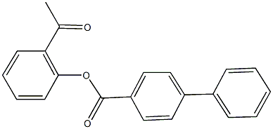 2-acetylphenyl [1,1'-biphenyl]-4-carboxylate 구조식 이미지