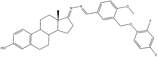 3-[(2,4-difluorophenoxy)methyl]-4-methoxybenzaldehyde [3-hydroxyestra-1,3,5(10)-trien-17-ylidene]hydrazone Structure