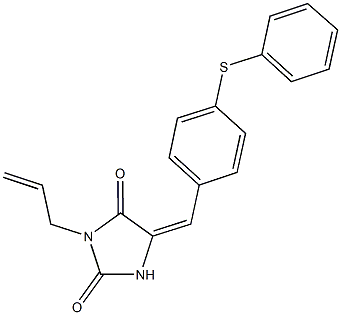 3-allyl-5-[4-(phenylsulfanyl)benzylidene]-2,4-imidazolidinedione 구조식 이미지