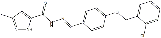 N'-{4-[(2-chlorobenzyl)oxy]benzylidene}-3-methyl-1H-pyrazole-5-carbohydrazide Structure