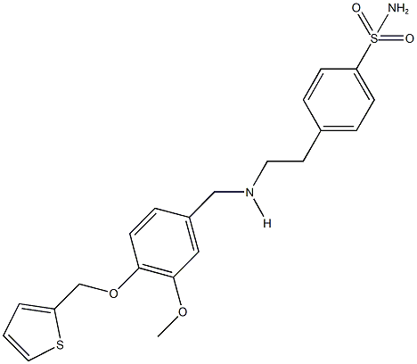 4-(2-{[3-methoxy-4-(2-thienylmethoxy)benzyl]amino}ethyl)benzenesulfonamide Structure