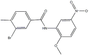 3-bromo-N-{5-nitro-2-methoxyphenyl}-4-methylbenzamide 구조식 이미지