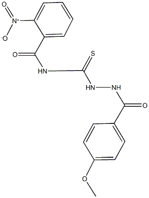 2-nitro-N-{[2-(4-methoxybenzoyl)hydrazino]carbothioyl}benzamide 구조식 이미지