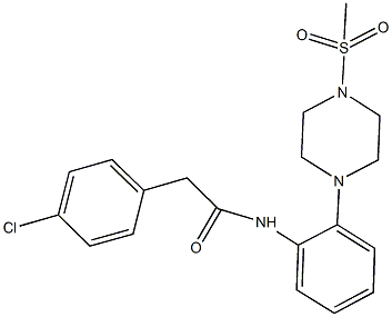 2-(4-chlorophenyl)-N-{2-[4-(methylsulfonyl)-1-piperazinyl]phenyl}acetamide 구조식 이미지