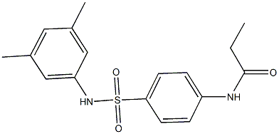 N-{4-[(3,5-dimethylanilino)sulfonyl]phenyl}propanamide 구조식 이미지