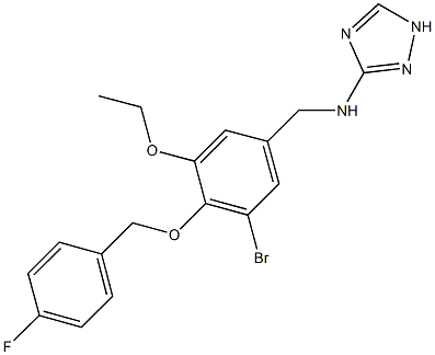 N-{3-bromo-5-ethoxy-4-[(4-fluorobenzyl)oxy]benzyl}-N-(1H-1,2,4-triazol-3-yl)amine Structure