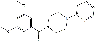 1-(3,5-dimethoxybenzoyl)-4-(2-pyridinyl)piperazine 구조식 이미지