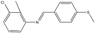 3-chloro-2-methyl-N-[4-(methylsulfanyl)benzylidene]aniline 구조식 이미지