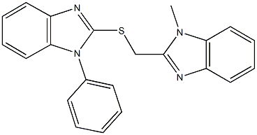 2-{[(1-methyl-1H-benzimidazol-2-yl)methyl]sulfanyl}-1-phenyl-1H-benzimidazole Structure