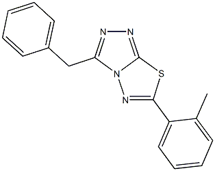 3-benzyl-6-(2-methylphenyl)[1,2,4]triazolo[3,4-b][1,3,4]thiadiazole 구조식 이미지